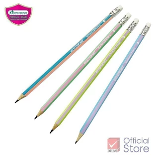 Master Art ดินสอดำ HB รุ่น Ribbon (ริบบิ้น) คละลาย - กระบอก 50 แท่ง