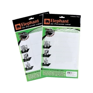 Elephant กระดาษสติ๊กเกอร์ แล็บสติ๊กเกอร์ จำนวน 15 แผ่น/ถุง