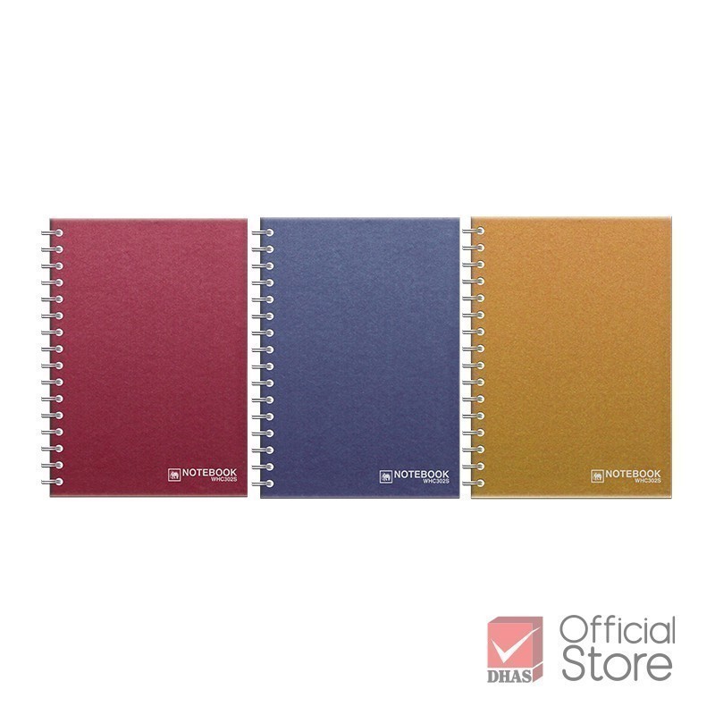Elephant สมุด สมุดโน๊ต สมุดริมลวด ปกแข็ง A5 WHC-302 70G 150S จำนวน 1 เล่ม (Satin)