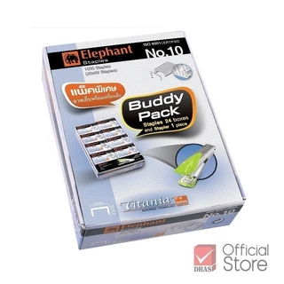 Elephant ลวดเย็บกระดาษ เบอร์ 10 รุ่น Titania (ไททาเนีย) Buddy Pack - 1 ชุด