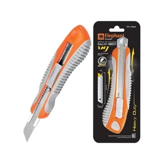 Elephant คัตเตอร์ มีดคัตเตอร์ Heavy Duty รุ่น H-1801 18 มม. 45° ใบมีด SK5 จำนวน 1 อัน