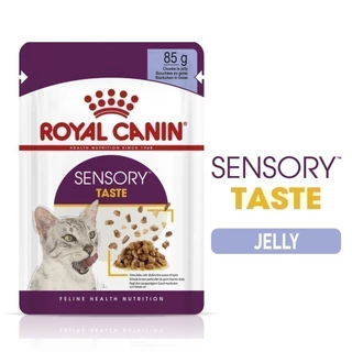[12 ซอง] Royal Canin Sensory Taste Pouch Jelly อาหารเปียกแมวโตกินยากเลือกกิน รสชาติพิเศษ อายุ12เดือนขึ้นไป (โรยัล คานิน)
