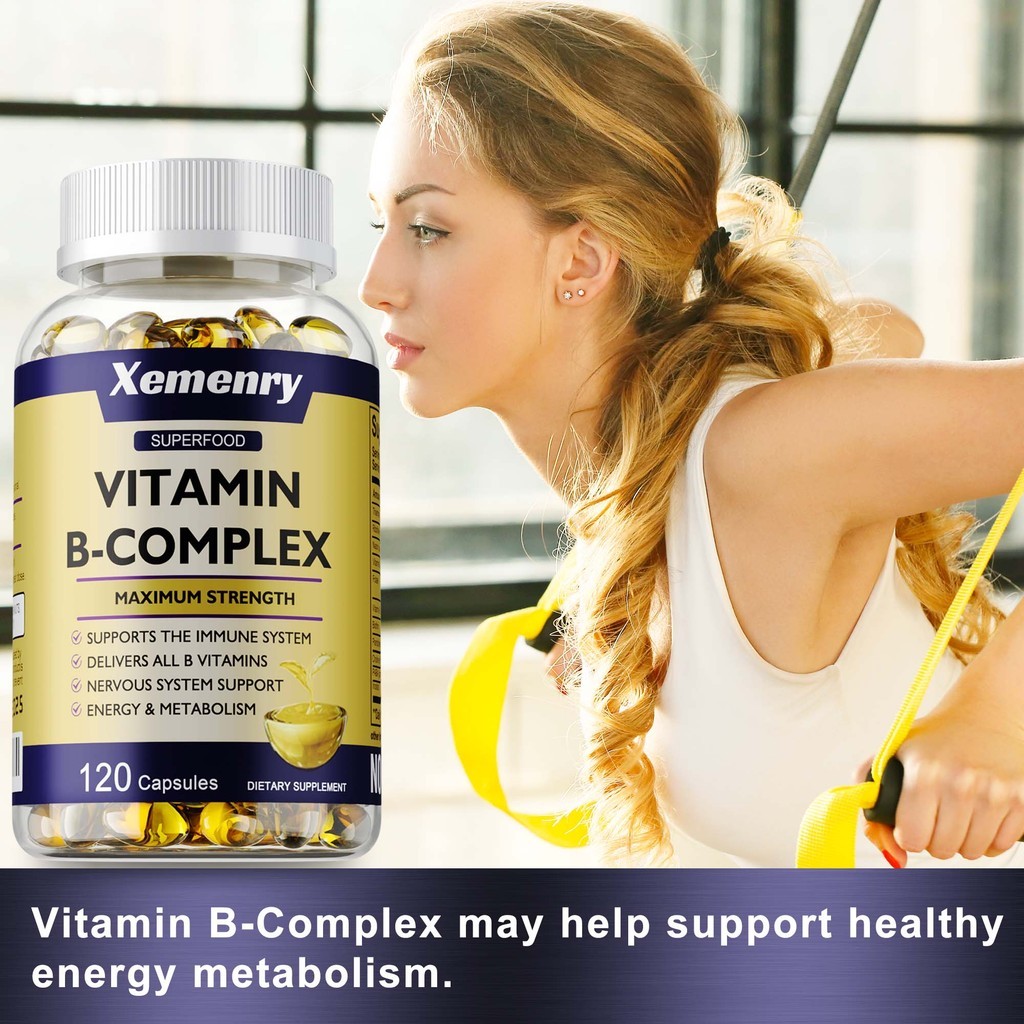 Xemenry Superfood วิตามิน B-Complex, ความแรงสูงสุด B1-B12 พร้อม Folate & Biotin, Energy & Metabolism Booster, ระบบประสาท & Immune Support อาหารเสริม<p>“><center><h4></h4><p><p><font color=