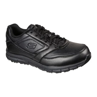 Skechers สเก็ตเชอร์ส รองเท้าทำงานผู้ชาย Men Work Nampa Slip Resistant Work Shoes - 77156-BLK Memory Foam