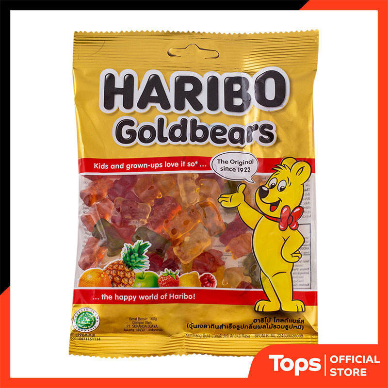 HARIBO ฮาริโบ้กัมมี่กลิ่นผลไม้รวมรูปหมี 160กรัม [8691216090514]