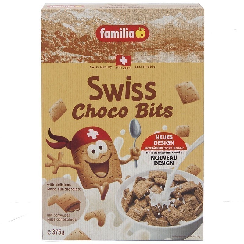 FAMILIA แฟมิเลียมูสลี่สวิสช็อกโกบิตส์ 375กรัม [7610023052806]