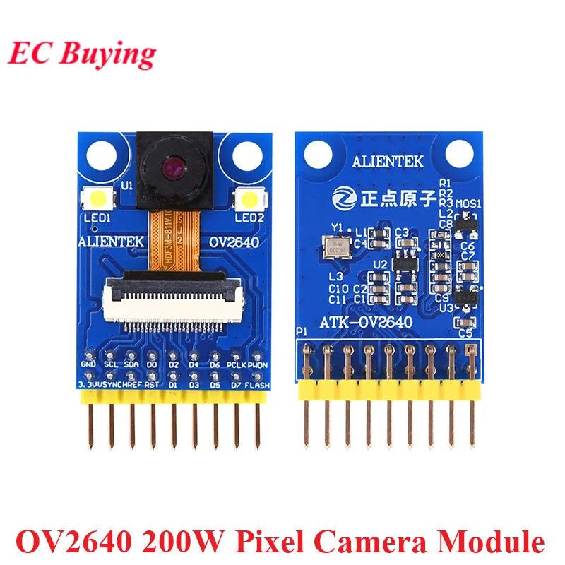 โมดูลกล้อง OV2640 200W พิกเซล 78 °   บอร์ดพัฒนา STM32 F4 รองรับการส่ง JPEG 3.3V SCCB IIC I2C