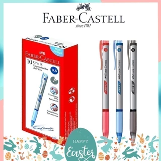 ปากกาลูกลื่น Faber Castell พาสเทล รุ่น Grip X แบบกด ขนาด 0.5 MM และ 0.7 MM ยกกล่อง (10 แท่ง)