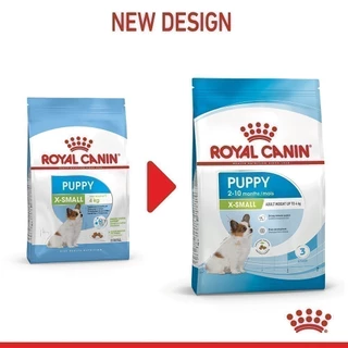 Royal Canin X-Small Puppy 500g อาหารเม็ดลูกสุนัข พันธุ์จิ๋ว อายุ 2-10 เดือน (Dry Dog Food, โรยัล คานิน)