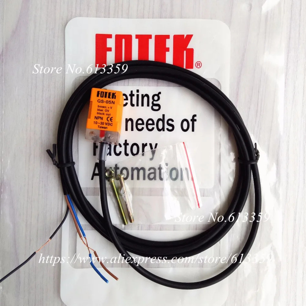 10 ชิ้น FOTEK QS-05P QS-05N QL-05P QL-05N เซ็นเซอร์สวิตช์ความใกล้ชิดแบบเหนี่ยวนำ 3 สาย ขนาด 17x17x35