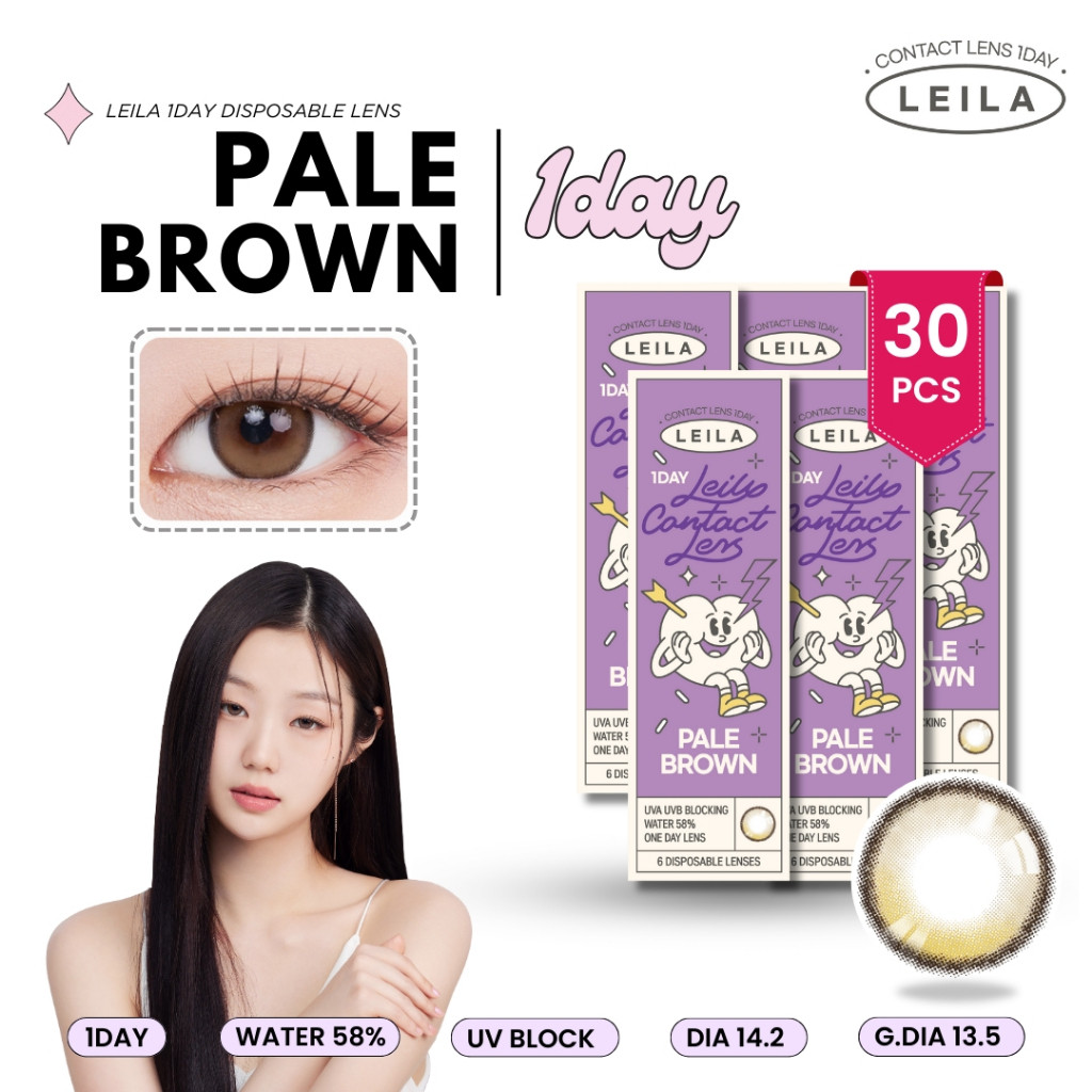 LEILA 1DAY Pale BROWN 30ชิ้น*** คอนแทคเลนส์รายวัน