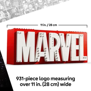 LEGO Super Heroes Marvel 76313 MARVEL Logo & Minifigures (931pcs.), Building Blocks, Kids Toy