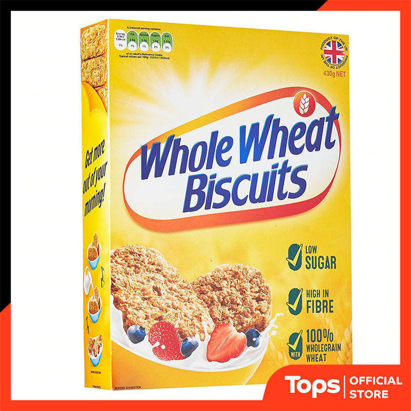 WHOLE WHEAT โฮลวีทอาหารเช้าข้าวสาลีอบชนิดชิ้น 430กรัม [5010029003222]