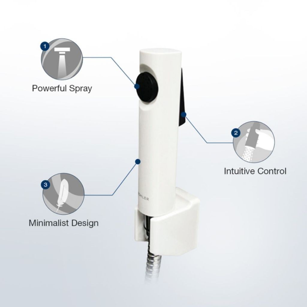 KOHLER Cuff hygiene spray w/hose and fixed wall bracket สายฉีดชำระ สีนิกเกิ้ลปัดลาย K-98100X-B-BN​