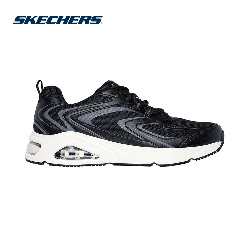 Skechers สเก็ตเชอร์ส รองเท้าผู้ชาย Men SKECHERS Street Tres-Air Uno Shoes - 183082-BLK Air-Cooled Memory Foam