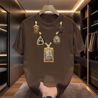 Basi💥เสื้อยืด Oversize คอตตอน100% เกรดพรีเมียม ไม่หดตัว - ลาย Amulet3