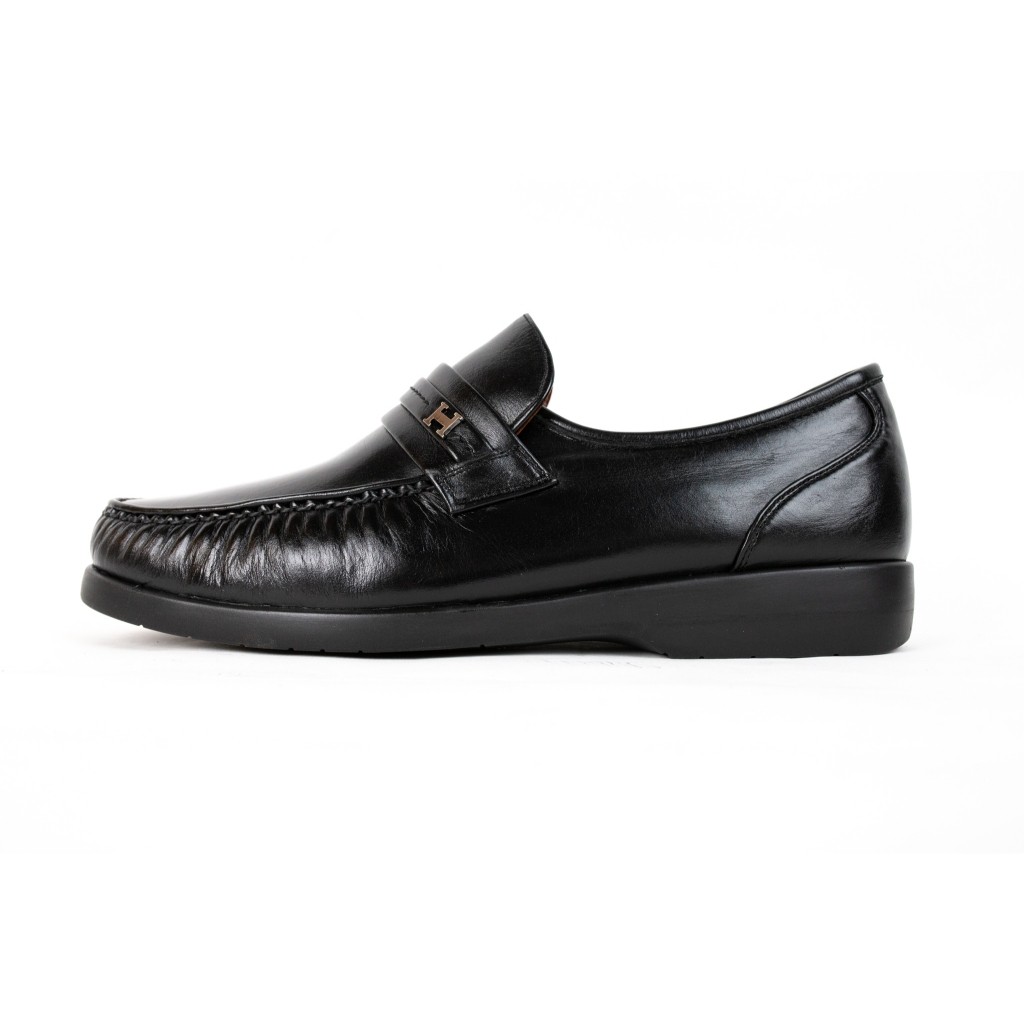 Heavy Shoes حذاء جلد رجالي سهل الارتداء VB8159 — أسود — صورة 3