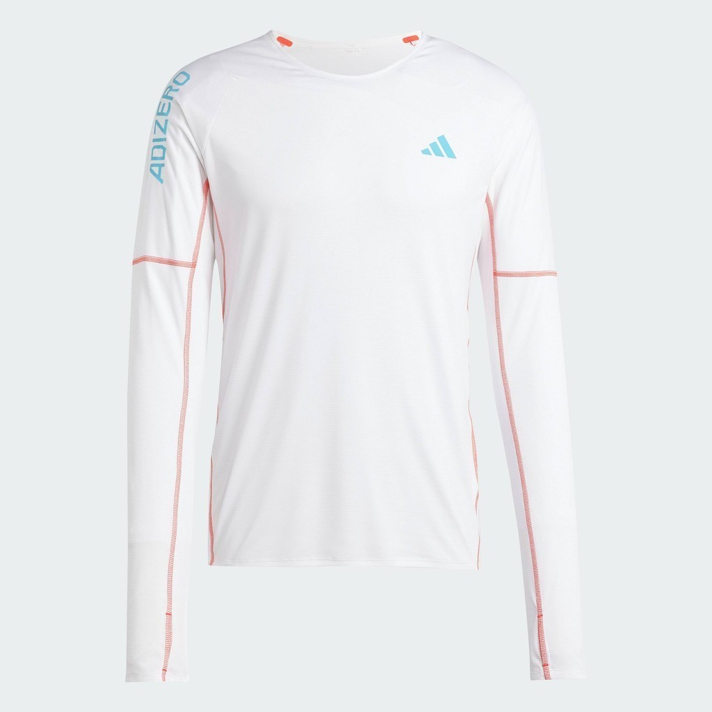 adidas วิ่ง เสื้อวิ่งแขนยาว Adizero ผู้ชาย สีขาว IL9070