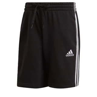 adidas ไลฟ์สไตล์ กางเกงผ้าเฟรนช์เทอร์รีย์ขาสั้น Essentials 3-Stripes ผู้ชาย สีดำ GK9597
