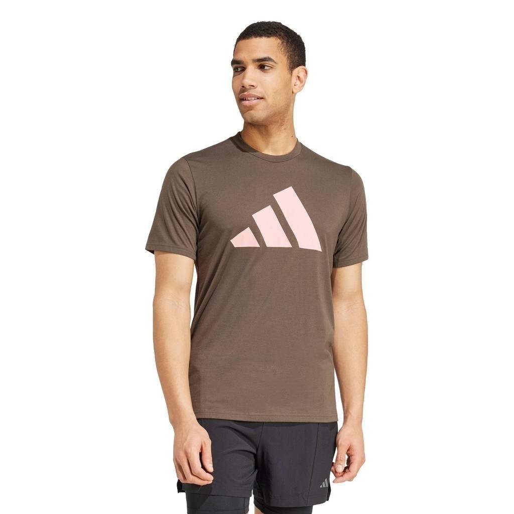adidas Gym & Training เสื้อยืดเทรนนิง Train Essentials Feelready Logo ผู้ชาย สีเขียว IW3345 - รูปที่ 3