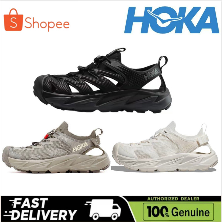 【ของแท้ 100%】🔥🔥🔥 HOKA ONE HOPARA OG รองเท้าชายหาดเดินป่าสีดำ / เทา / ขาว