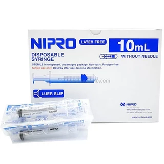 ไซริงค์ Syringe Nipro นิโปร กระบอกให้อาหาร LUER SLIP (1 แพ็ค 10 ชิ้น )