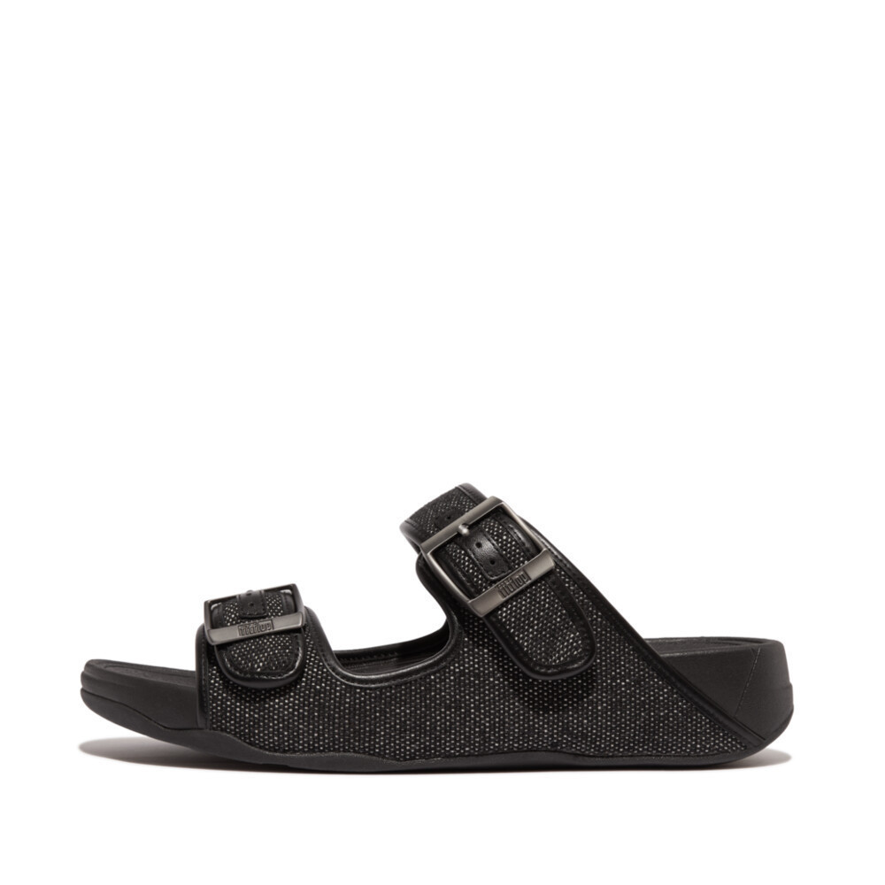 FITFLOP GOGH MOC TWO-TONE CANVAS รองเท้าแตะผู้ชาย รุ่น HB3-001 สี BLACK