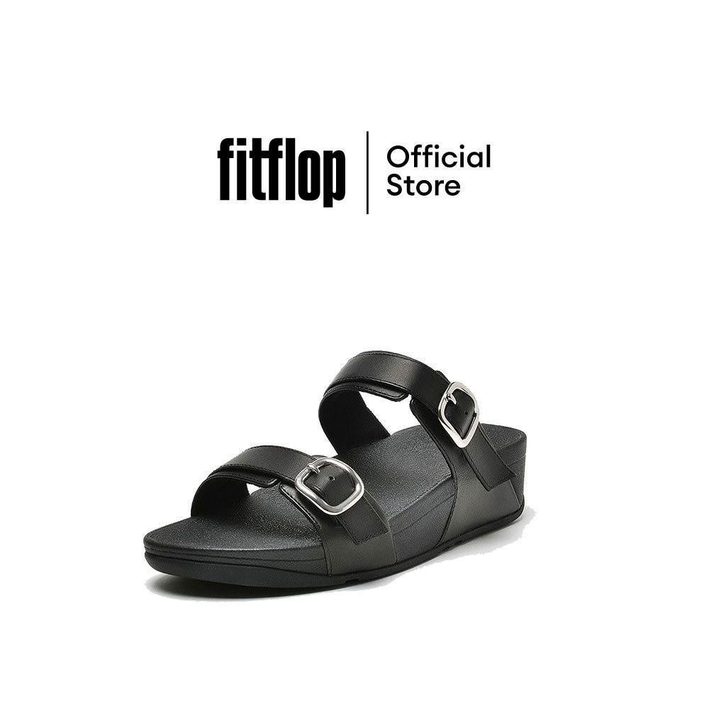 FITFLOP LULU ADJUSTABLE LEATHER รองเท้าแตะผู้หญิง รุ่น ES7-090 สี ALL BLACK