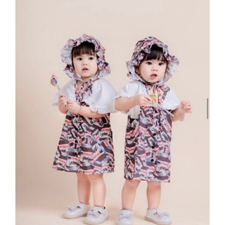 Minimal Set ของเด็ก เชิ้ตแขนสั้น เดรส Choco o'clock ชุดครอบค…