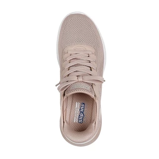 Skechers สเก็ตเชอร์ส รองเท้าลำลองผู้หญิง Women Slip-ins BOBS Sport Arc Waves 2.0 Casual Shoes - 117638-TAN Memory Foam