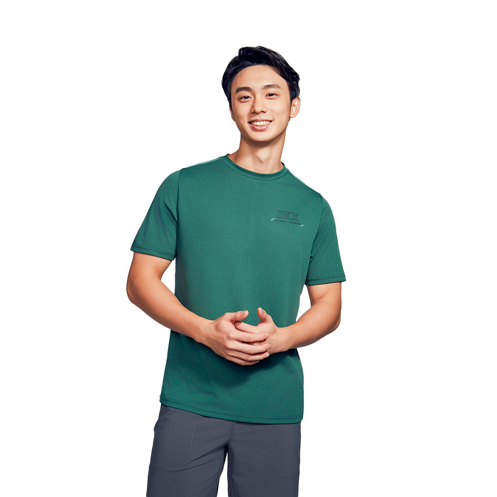 Skechers สเก็ตเชอร์ส เสื้อยืดแขนสั้นผู้ชาย Men Code Cyber Performance Short Sleeve Tee - SP324M531-G