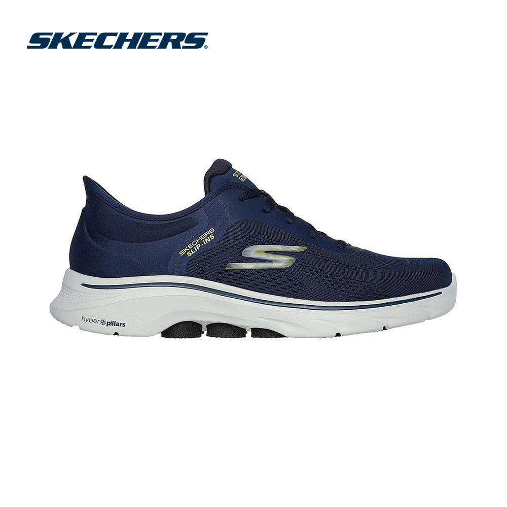 Skechers สเก็ตเชอร์ส รองเท้าผู้ชาย Men Slip-ins GOwalk 7 Walking Shoes - 216550-NVLM Air-Cooled Memory Foam