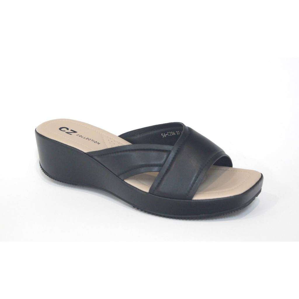 รองเท้าแฟชั่น  สีดำ CZ COLLECTION 56-007