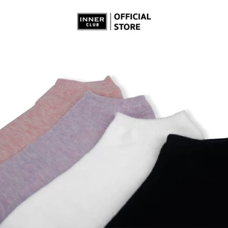 INNERCLUB ถุงเท้าข้อสั้น รุ่นBasic Girl สีสันสดใส ดีไซน์มินิมอล แพค 6 คู่ ถุงเท้าใส่สบาย ถุงเท้าข้อสั้น Sock