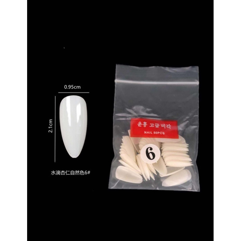 เล็บ PVC ทรงแหลมกลาง เฉพาะเบอร์5-6 สินค้าพร้อมส่ง ขายถูกที่สุดในไทย