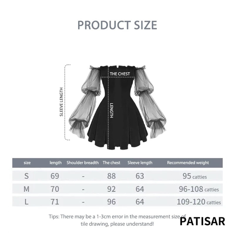 ชุดเดรสดำ รัดรูป เหนือเซ่า ปาดไหล่แขนยาวสายเดี่ยว เซ็กซี่ หุ่นดี ใส่แล้วดูผอม คนอ้วนใส่ได้ สำหรับผู้หญิง PR - รูปที่ 2