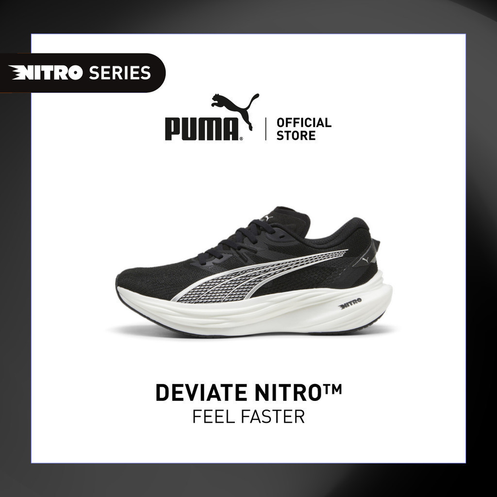 PUMA RUNNING - รองเท้าวิ่งผู้ชาย Deviate NITRO™ 3 สีดำ - 30970701