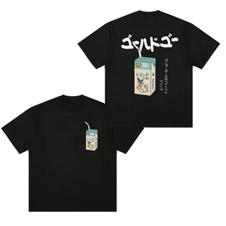 (ผ้าฝ้าย 100%)Luvoro oversize unisex เนื้อผ้านุ่มระบายแขนสั้น T-shirt สีดำและสีขาว เสื้อยืดทูโทน เสื้อยืดแขนสั้น C1112