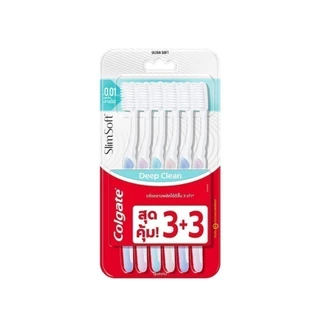 แปรงสีฟัน คอลเกต สลิมซอฟท์ ดีพคลีน แพ็ค 6 (คละสี) Colgate Slim Soft Deep Clean Toothbrush Pack x6 (mixed color)