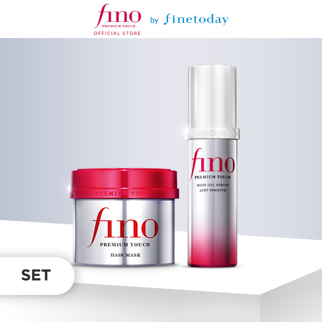 FINO ฟีโน่ พรีเมียม ทัช แฮร์ มาสก์ 230 กรัม และ FINO ฟีโน่ พรีเมียม ทัช แฮร์ ออยล์ เซรั่ม แอร์รี่ สมูท