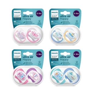 Philips Avent ฟิลิปส์ เอเวนท์ จุกนมหลอก Ultra Air รูระบายอากาศขนาดใหญ่พิเศษ ให้ผิวลูกน้อยแห้งสบายยิ่งขึ้น