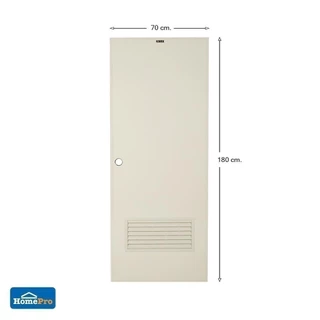 AZLE ประตูห้องน้ำ PVC AZ-2 เกล็ดล่าง 70X180 ซม. สีครีม จัดส่งโดย HomePro