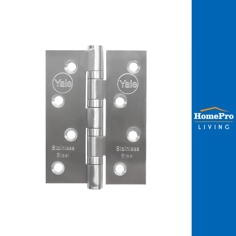 YALE บานพับ 4X3 นิ้ว X 2.5 มม. EHISL4325BBE2 สีสเตนเลส (แพ็ก 3 ชิ้น) จัดส่งโดย HomePro