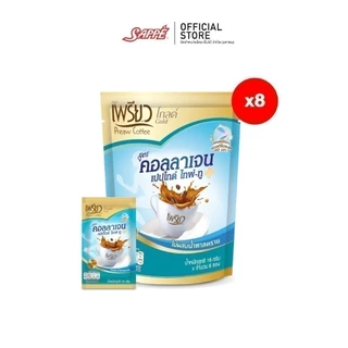 [8 ห่อ] เพรียว คอฟฟี่ โกลด์ สูตรคอลลาเจนเปปไทด์ ไทพ์-ทู (Preaw Coffee Collagen Type II) กาแฟซองสำเร็จรูป แพ็ค 6 ซอง