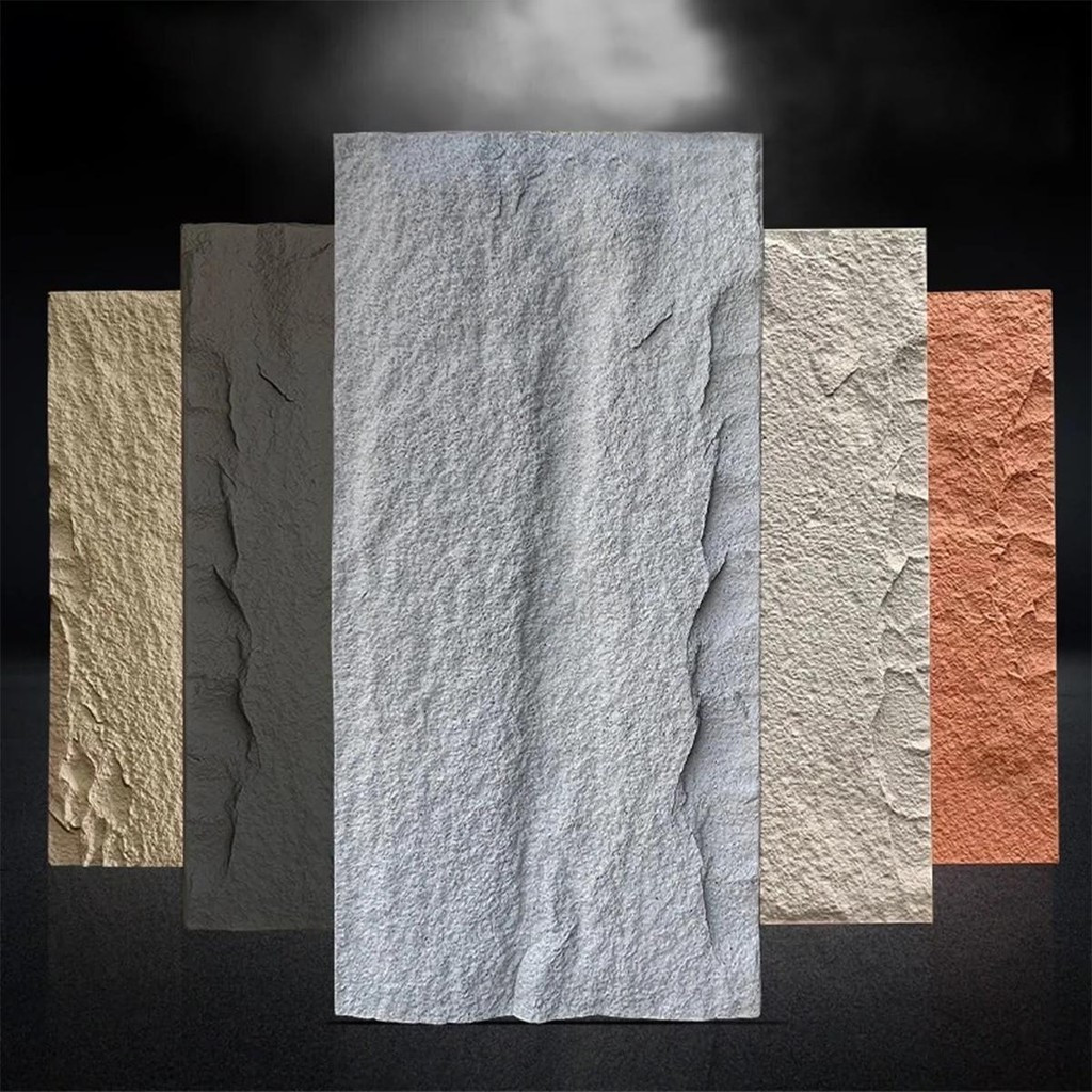 ✨แนะนำ✨ผนังหินเทียม ผนังหุ้มผนัง กำแพงหิน ผนังหินเทียม PU ผนังตกแต่งหินเทียม 3 มิติ นูนต่ำ  หนัง PU 