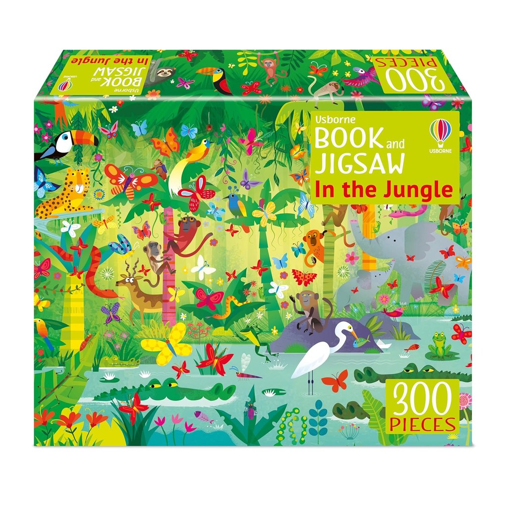 หนังสืออังกฤษใหม่ Usborne Book and Jigsaw in the Jungle (Usborne Book and Jigsaw) [Paperback]