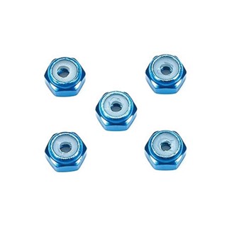 TAMIYA 15500 2mm ALUMINUM LOCK NUT (BLUE, 5PCS.)