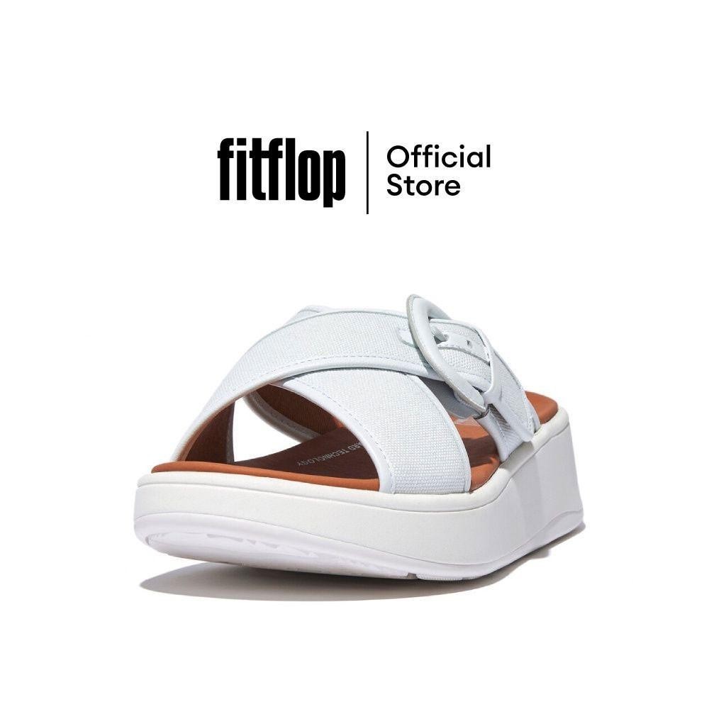 FITFLOP F MODE BUCKLE CANVAS CROSS รองเท้าแตะแบบสวมผู้หญิง รุ่น FY8-A45 สี SEAFOAM BLUE