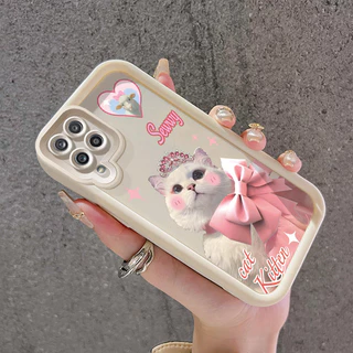 เคสสำหรับ Samsung Galaxy A12 4G A12 5G F12 M12 เคสมือถือลายแมวน่ารัก
