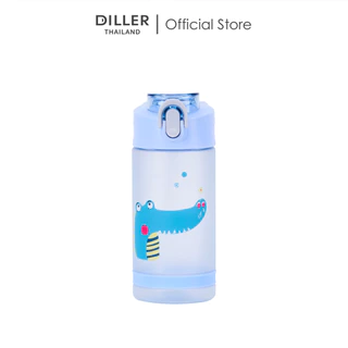 [ส่งจากไทย] Diller Kid Tritan Flask 550ml D8849 กระติกน้ำเด็กฝากดหลอดแบนพร้อมล็อก พลาสติกไททั้นเบาและทน BPA Free